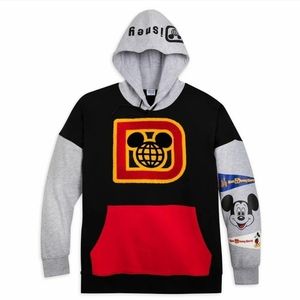 WaltDisney World 50th Anniversary Pennant Vault Collection Pullover Hoodie L NWT